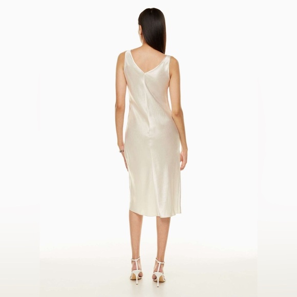 Babaton Caspar Satin Dress—Medium PTP 20 inch color Pearl - Picture 2 of 13